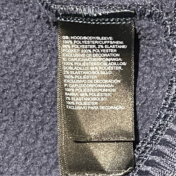 The North Face Men’s Navy Hoodie Size Large Preowned - Picture 5 of 5